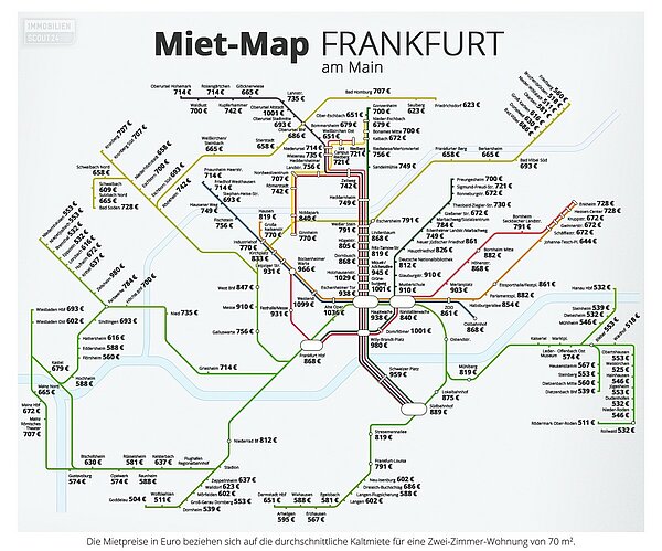 Miet Map Frankfurt am Main 